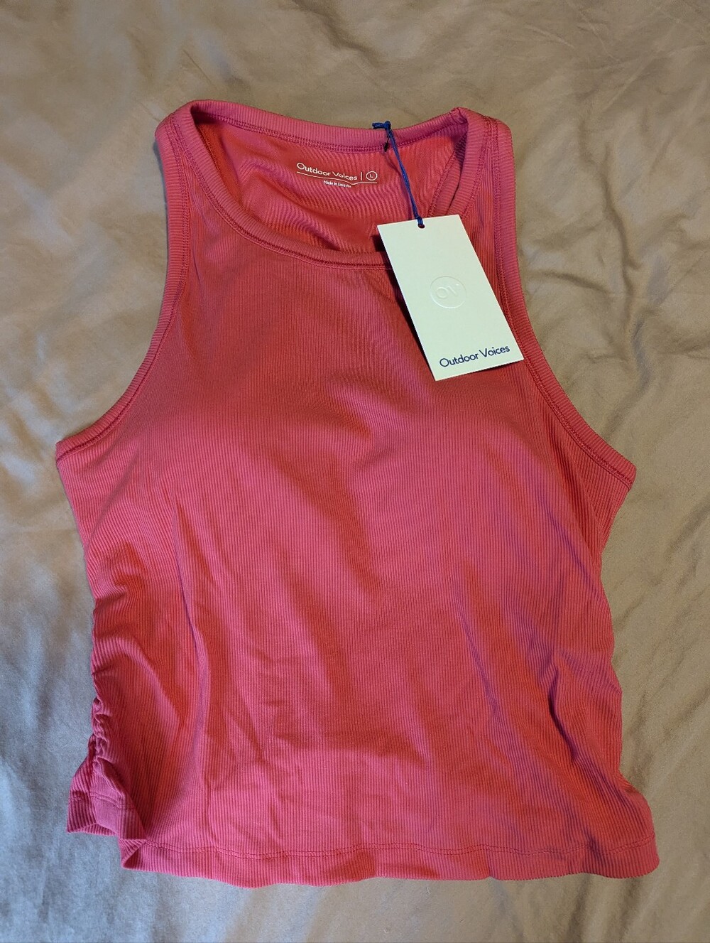 NWT Outdoor Voices Women's Ribbed Tank Top (PETUNIA)